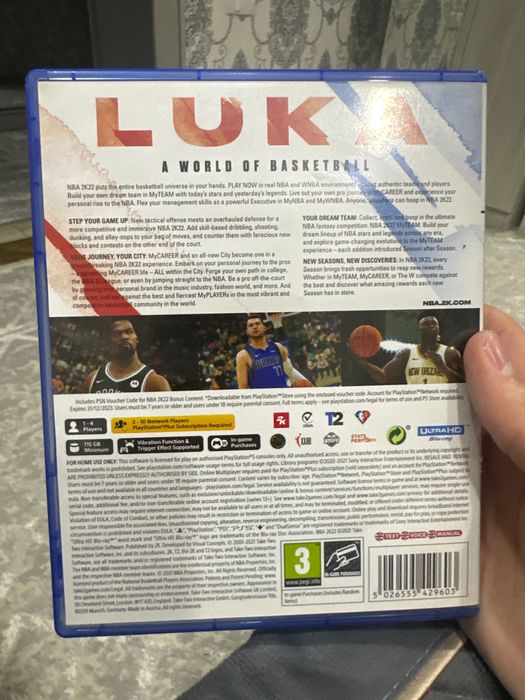 Диск NBA2k22 на PS5