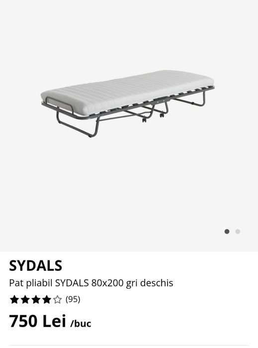 Vând pat pliabil cu saltea