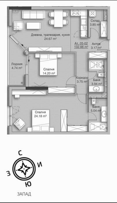 Продава се Тристаен апартамент в София, Кръстова вада - 125 кв.м за 1489 €/кв.м - Снимка #2