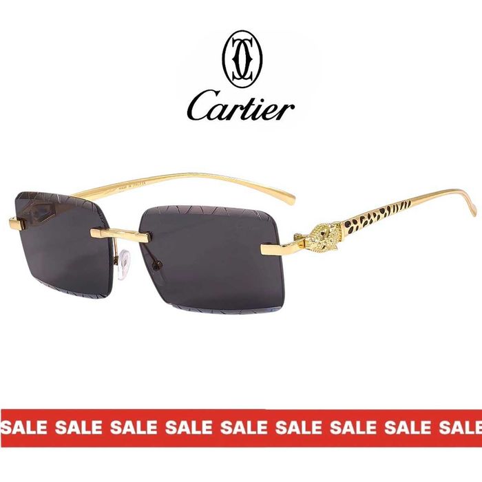 Cartier Faset 2027 Унисекс слънчеви очила с нарязани фасетирани лещи (стъкла)