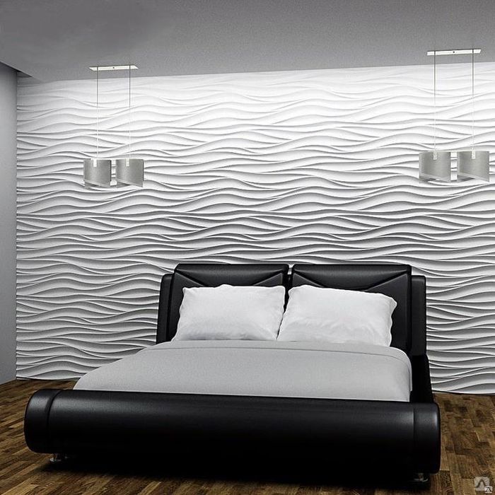 3D panel wave волна 3д панели декор гипс