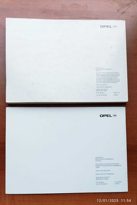 Manual Opel Astra G limba germana