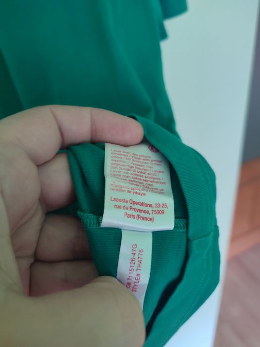Tricou original Lacoste Live!, marimea M-L, verde