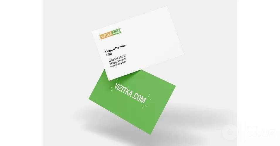 Arzon vizitka kafolat bilan dizayn bepul