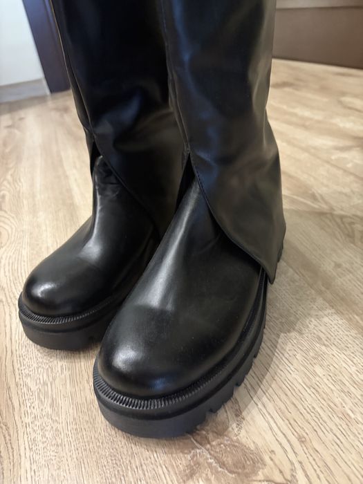 Ботуши до коляното - модна визия