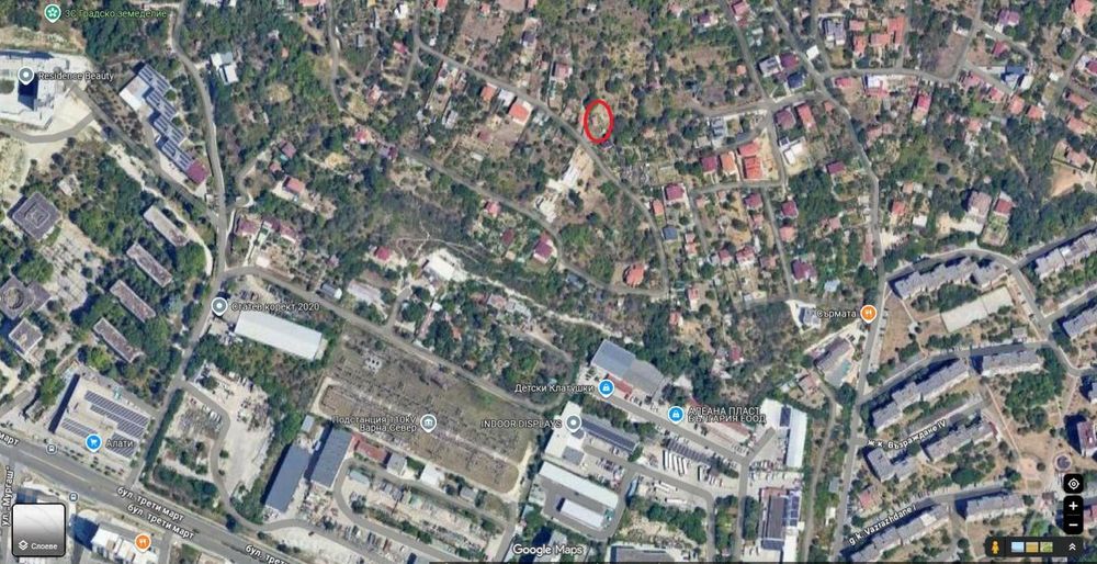парцел с ток и вода в с.о Планова,срещу бенз.Круиз