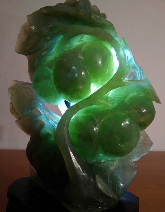 Statueta asiatica Feng Shui pentru sanatate |Jad sculptat| piesa veche