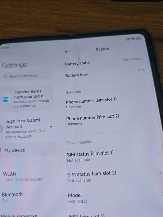 XIAOMI MIX FOLD Классический складной телефон Xiaomi