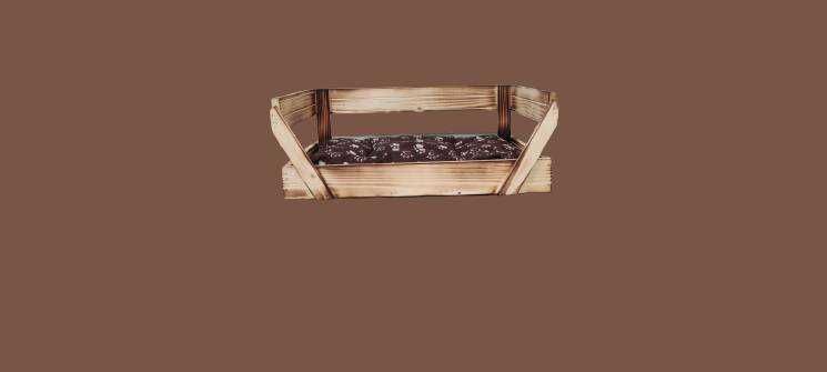 Дървено легло за коте и куче Диван за кучета и котки от дърво