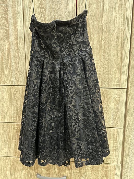 Черна официална рокля с пайети Mohito XXS