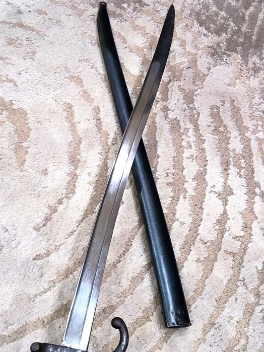 Френски щик нож байонет тесак Шаспо Chassepot M1866 еднакви номера