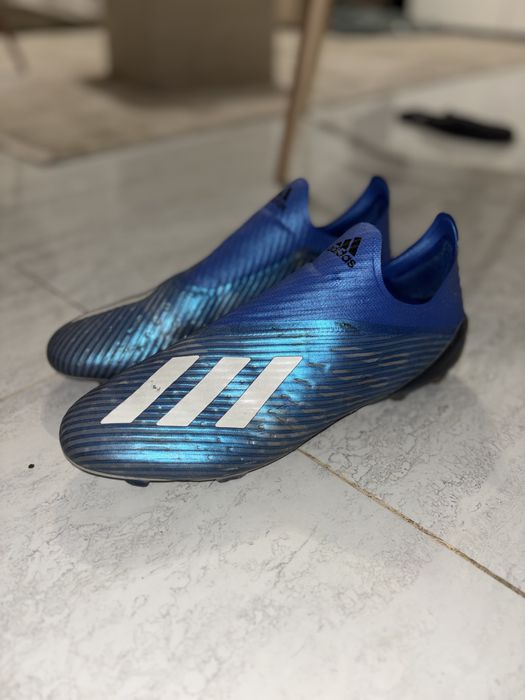 Ghete fotbal Adidas X 19+ FG elite | Laceless | Marimea 47 1/3 | Albastru