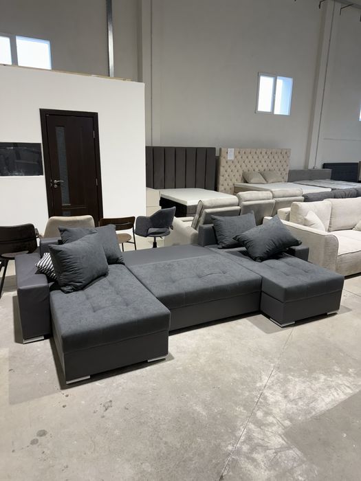 Coltar extensibil U, spatios, cu lada de depozitare, nou- IMPORT DE