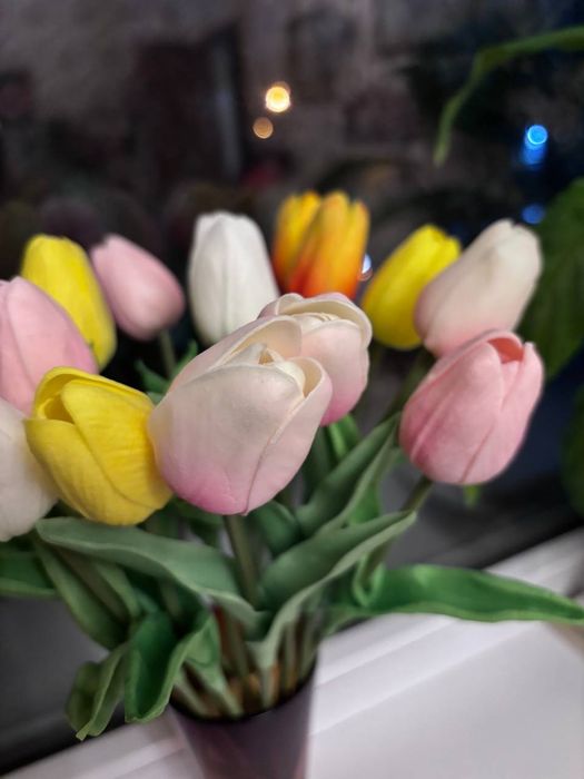 Тюльпаны искусственные букет цветы