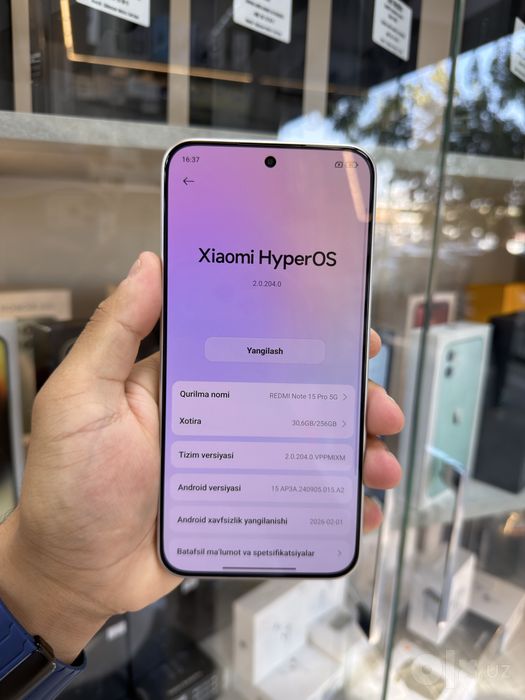 Redmi note15 pro 5g 8/256 gb yengi