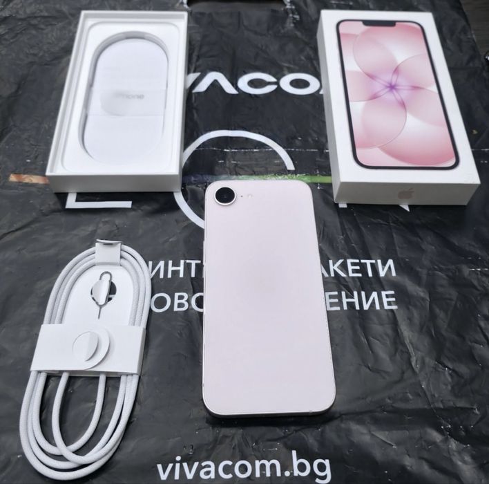 КАТО НОВ 512GB iPhone 17e Vivacom Гаранция 2028г. Pink | Розов