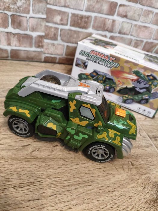 Jucărie dinozaur transformabilă cu lumini,muzică si ,,fum''