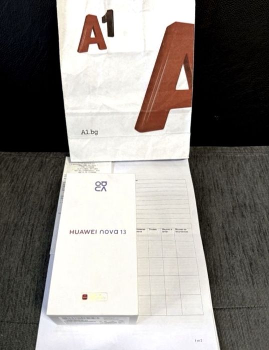 КАТО НОВ 256GB Huawei Nova 13 Гаранция от A1 до 2027г. Black | Черен