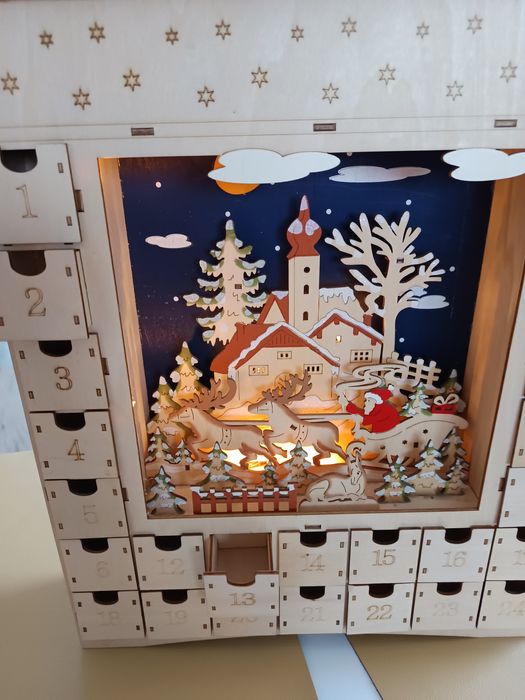 Calendar Advent din lemn Winter Dream