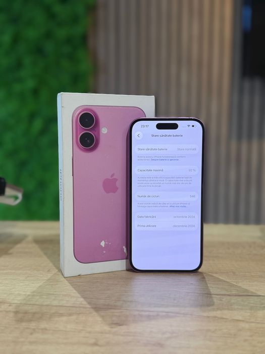 iPhone 16 128Gb PINK/Baterie92%/Garantie 12 luni @atsgsm.ro