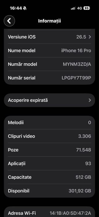 Iphone 16 pro 512