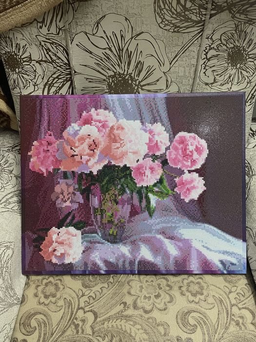 Картина алмазная собранная