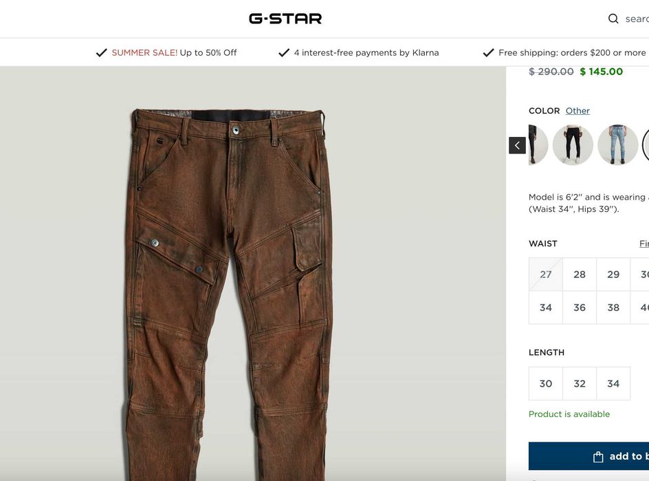 Джинсы G-STAR RAW Airblaze 3D Skinny (оригинал)