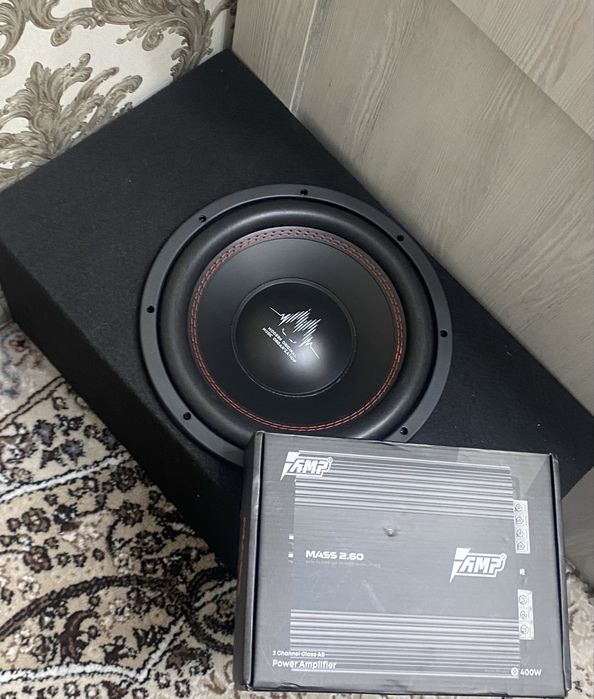 Сабвуфер Momo 12" + усилитель AMP 2.60 + короб "