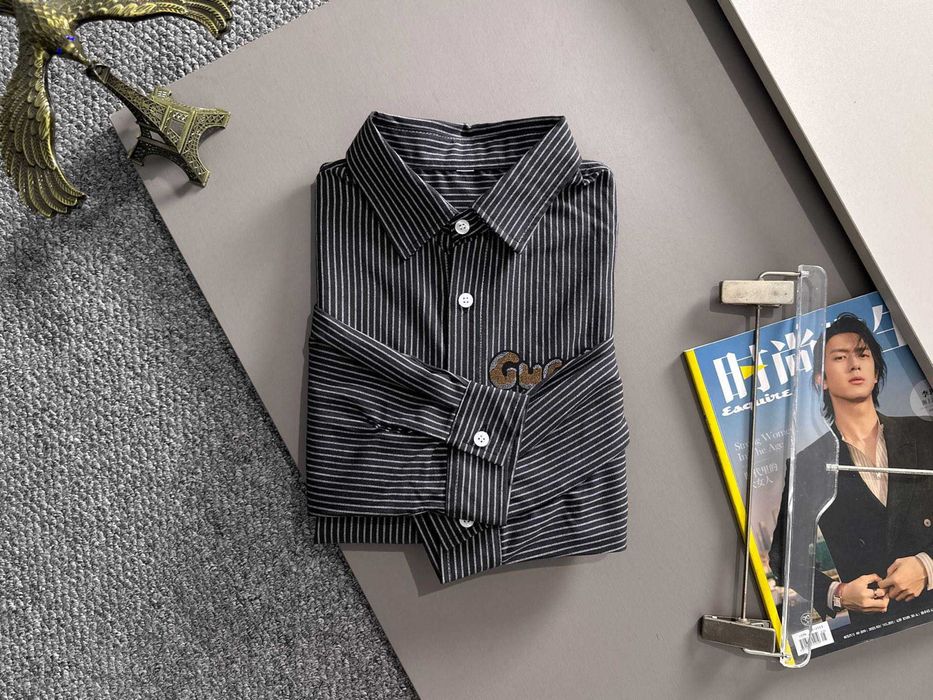 Gucci Striped Shirt, cămașă versatilă cu mână lungă