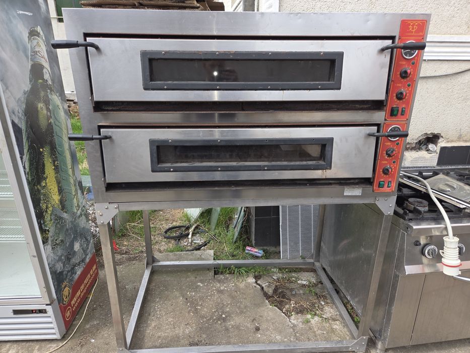 Cuptor pizza electric la 380v, 6+6 pizza, samote bune