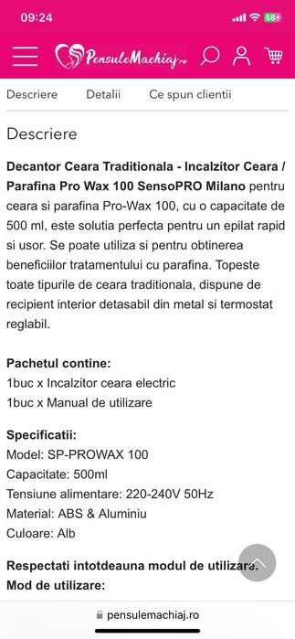 Aparat topire ceara pentru epilare nou