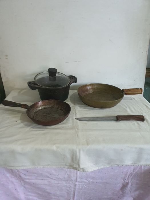 Казанчик Сковородка кухонный нож