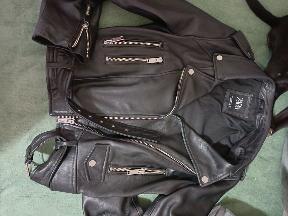 Яке Зара естествена кожа  и яке с   каракул естествена кожа