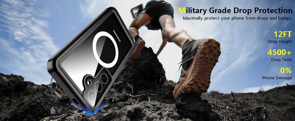 Водоустойчив калъф за Samsung Galaxy S25 Plus съвместим с MagSafe