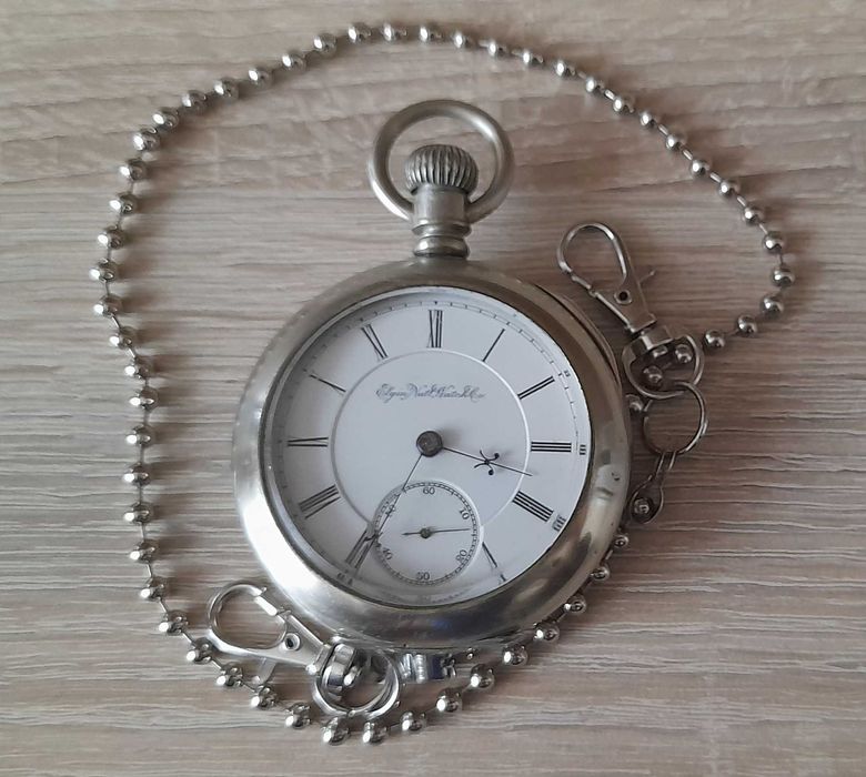 Ceas de buzunar Elgin pt.  caile ferate  15 rubine in inele de aur