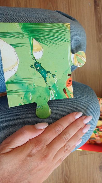 Голям картонен пъзел ферма