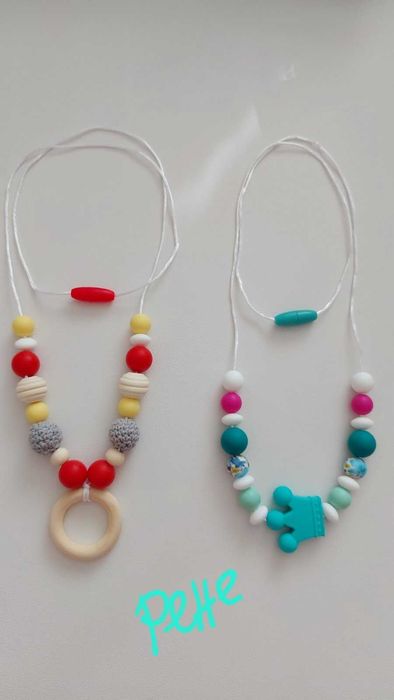 Персонализиран клипс за биберони, гердан за кърмене, гривна дъвкалка