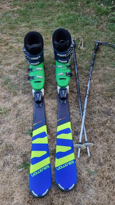 Детски ски  Salomon 130см , ски обувки Atomic 25.5