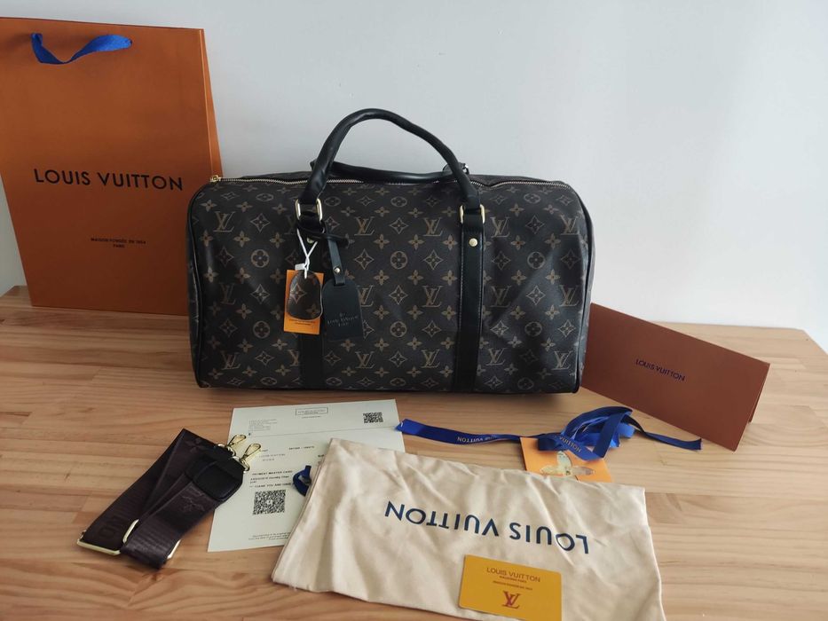 In stoc voiaj, geanta sport piele Louis Vuitton 1109.9