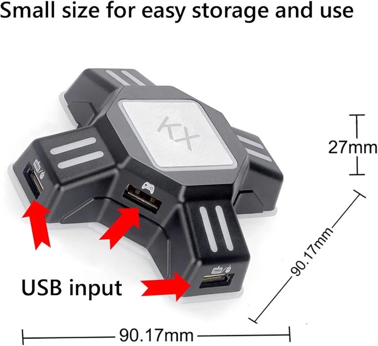 KX Адаптер за използване на USB клавиатура и мишка с игрови конзоли