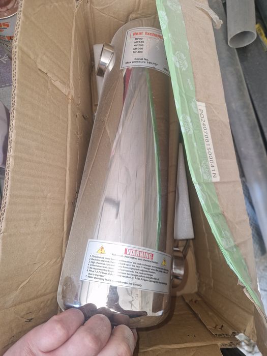 Schimbător de Căldură Premium din Inox – Model MF-80 (28 kW / 28.000 BTU/h)