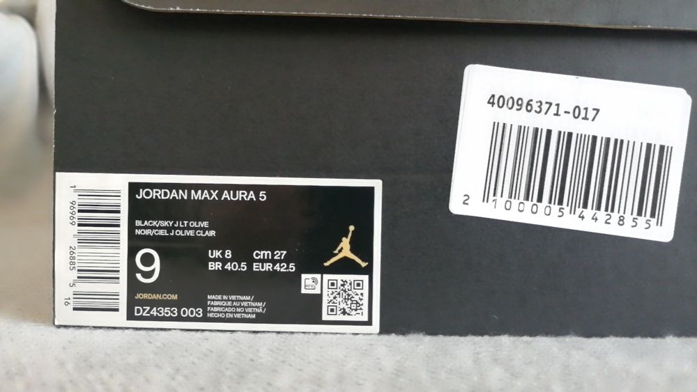 Air Jordan Max Aura 5, 42,5