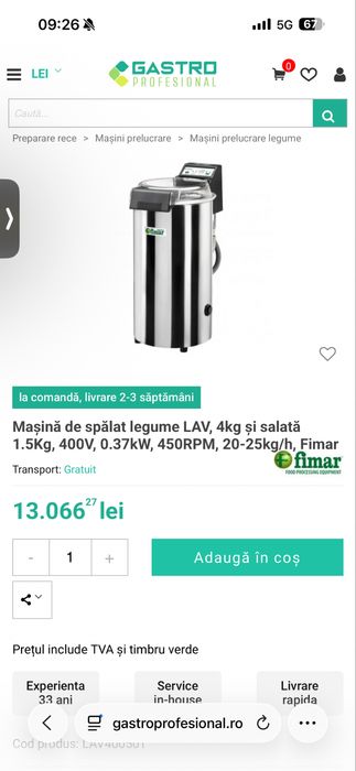 Oferta- 50% Masina de curatat, spalat si uscat fructe si legume