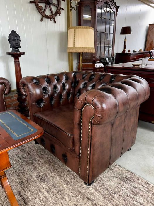 Кожена холова гарнитура Chesterfield