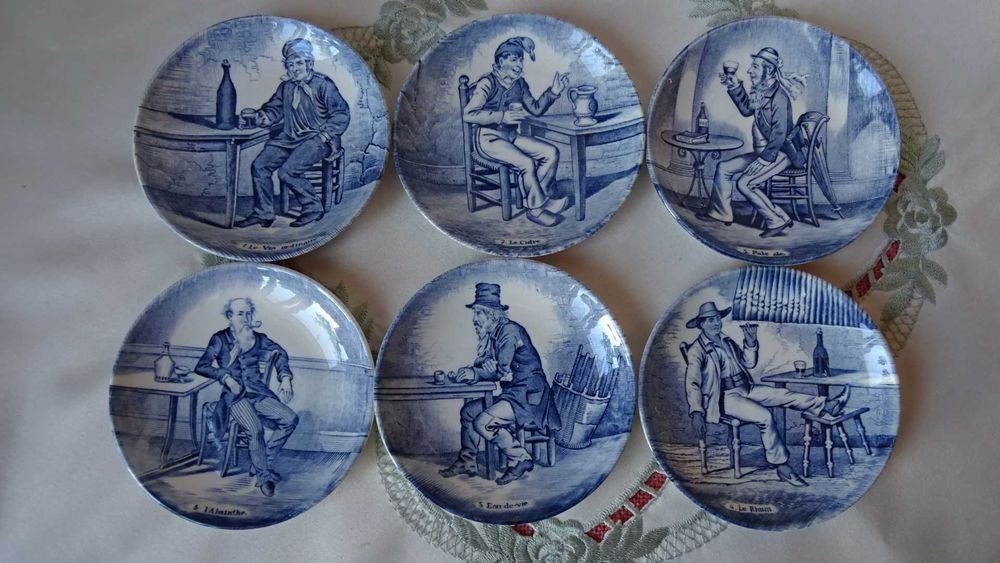 Шест мини чинийки Boch Royal Sphinx Holland Blue Delft