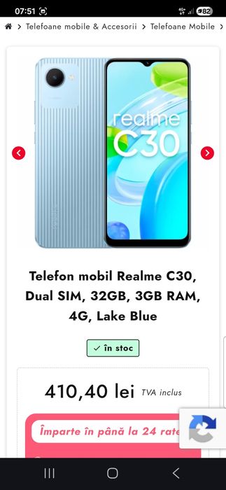 Realme  Smart Aproape nou fara defecte  La Super pret 220 ron predare personala multumesc   doar in braila.