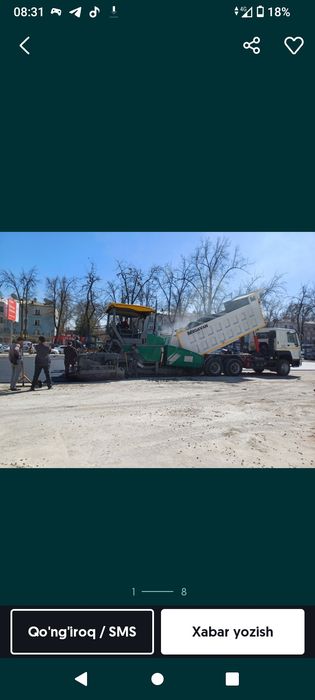 Sifatli asfalt qizmati