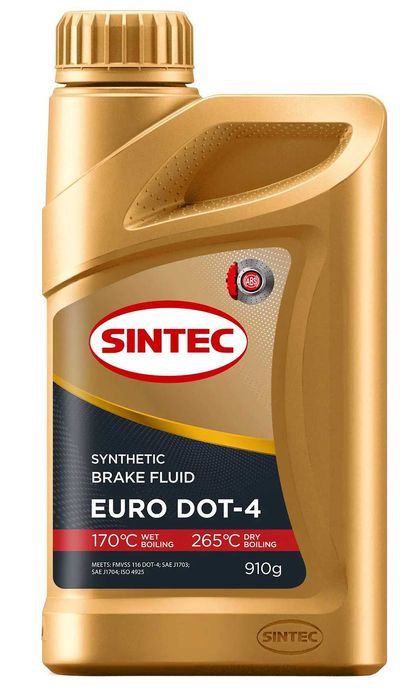 Тормозная жидкость SINTEC EURO DOT-4 (tk 265оС) 910 г (РОССИЯ)
