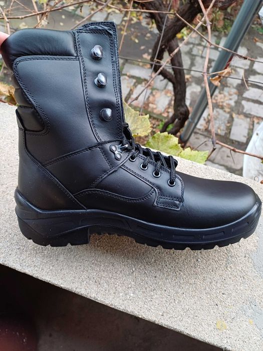 Мъжки черни кубинки естествена кожа