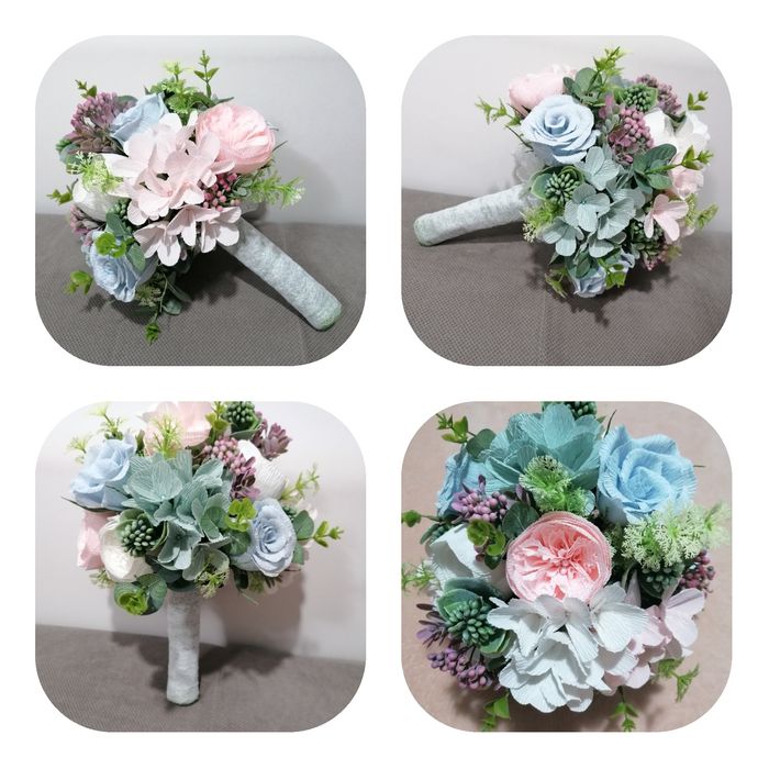 Buchet mireasa din hartie